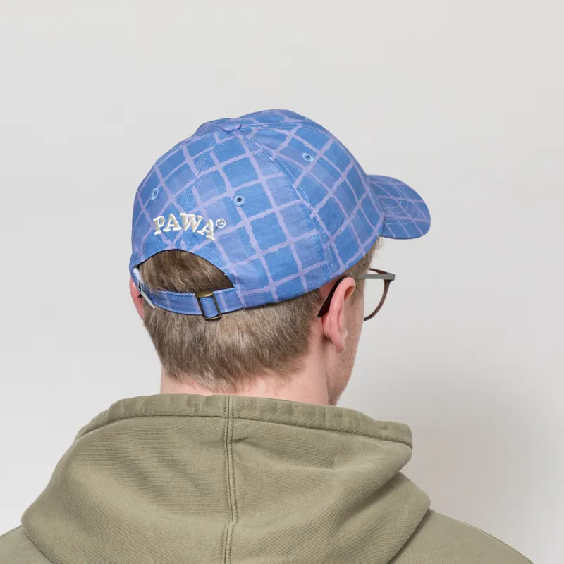 Pawa Speed Sports Tartan Print 6 Panel Cap Blue-2