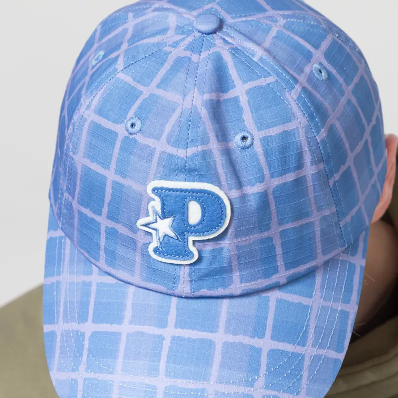 Pawa Speed Sports Tartan Print 6 Panel Cap Blue-3