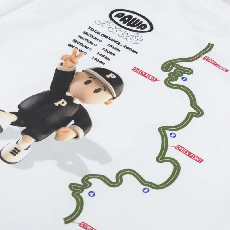Pawa Speed Sports Drift Map T Shirt White-4