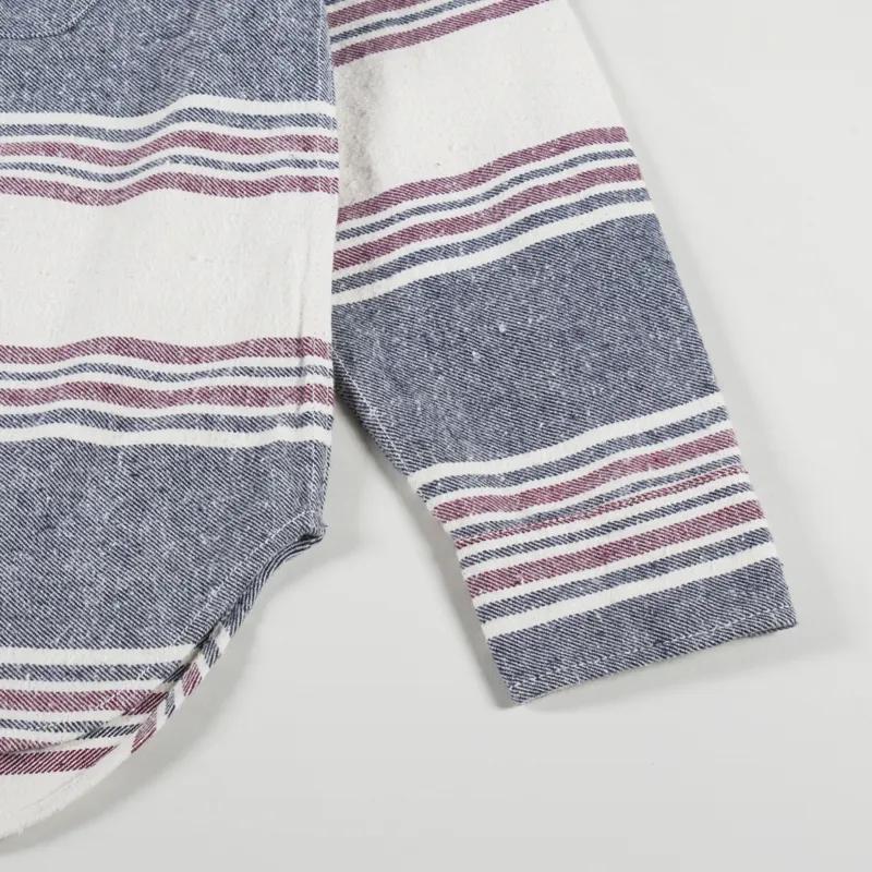 Universal Works Brushed Stripe Work Shirt Ecru-4