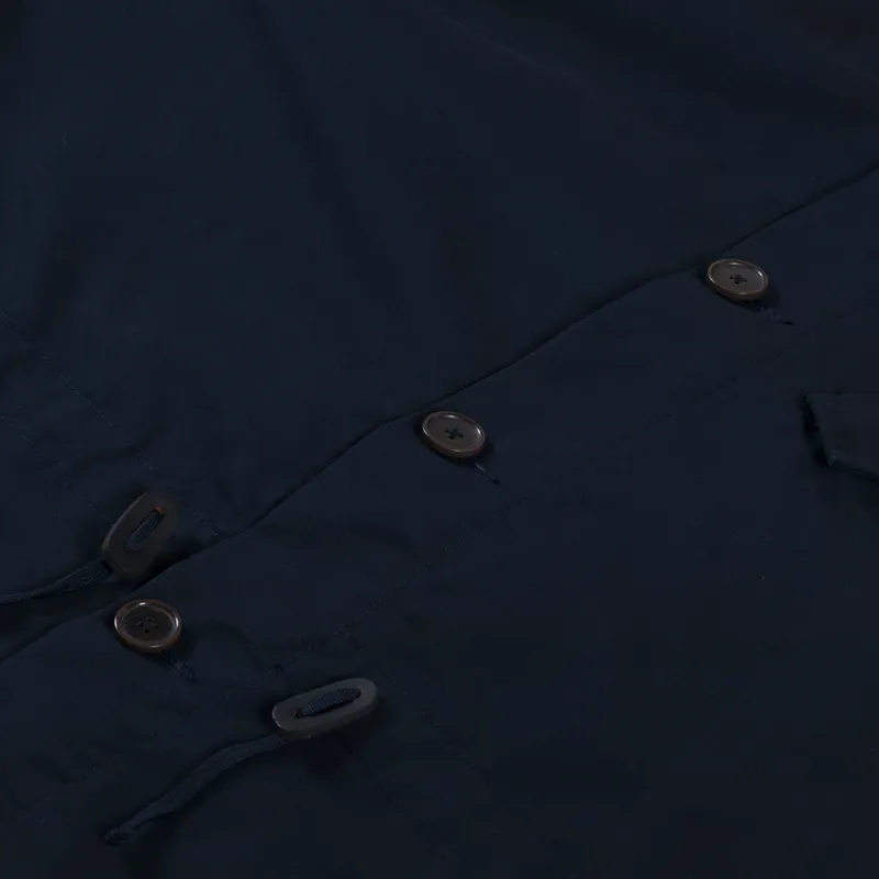Universal Works Boston Parka Navy Brushed Polytech-10