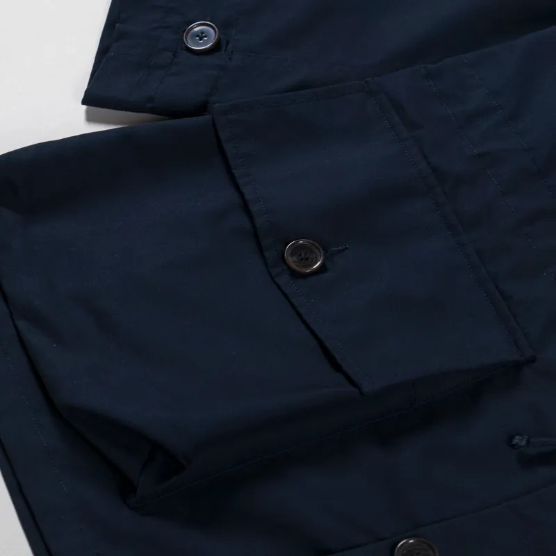 Universal Works Boston Parka Navy Brushed Polytech-7