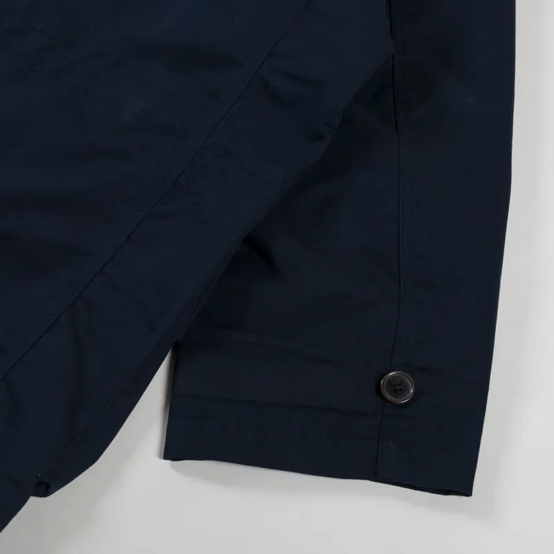 Universal Works Boston Parka Navy Brushed Polytech-12