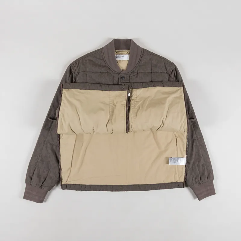 Universal Works Carlton Jacket Sand Leopard Recycled Polytech-1