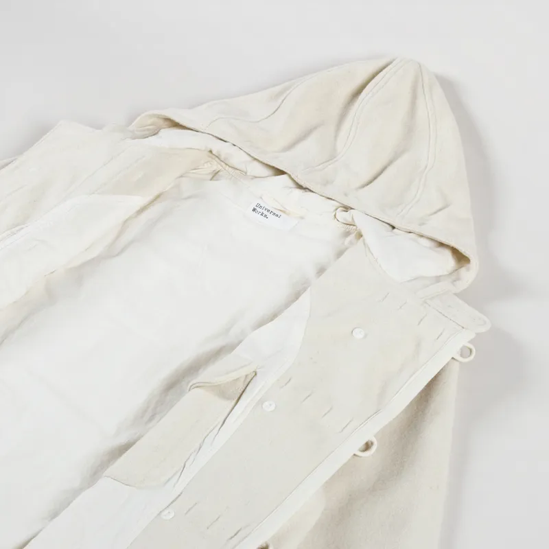 Universal Works Military Duffle Coat Ecru Marl Mowbray-4
