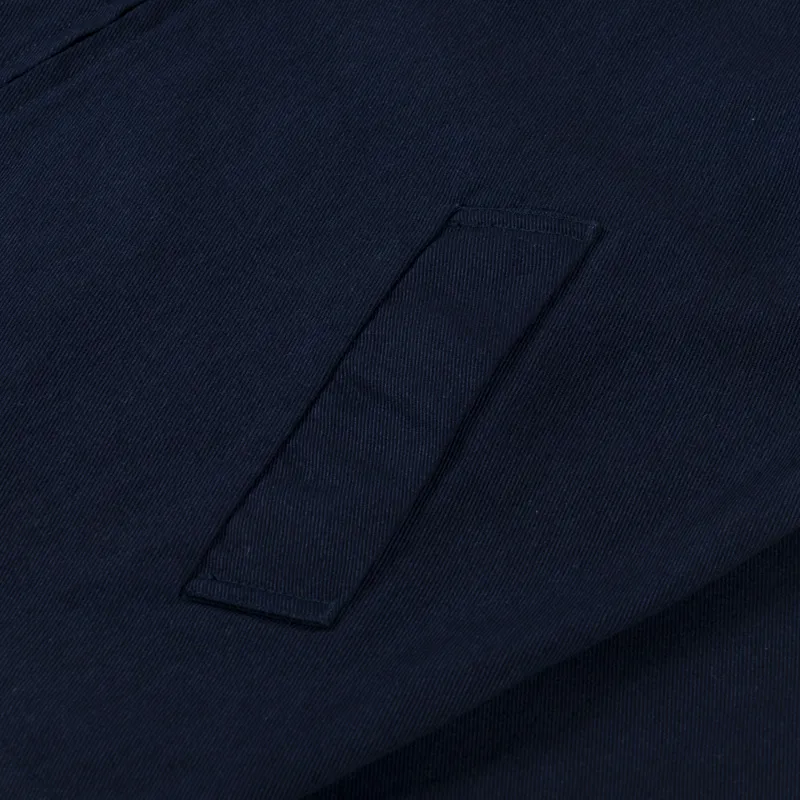 Universal Works Windcheater Jacket Navy Embroidered Works Twill-6