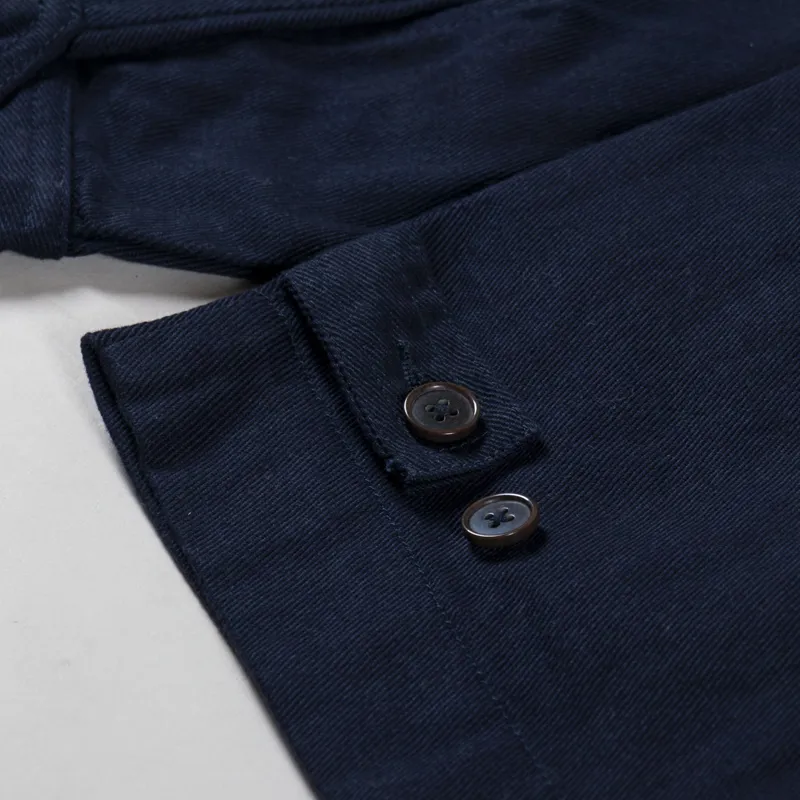 Universal Works Windcheater Jacket Navy Embroidered Works Twill-8