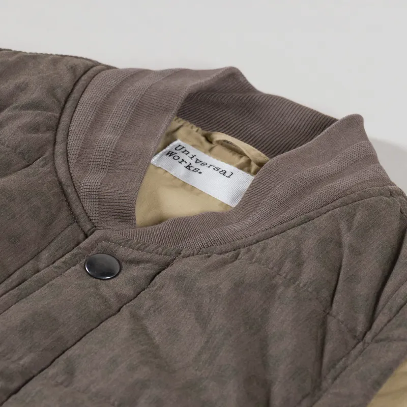 Universal Works Carlton Gilet Sand Leopard Recycled Polytech-6