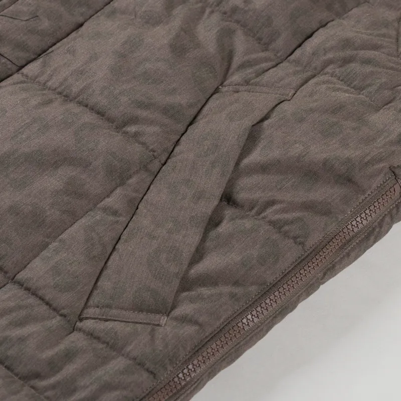 Universal Works Carlton Gilet Sand Leopard Recycled Polytech-9