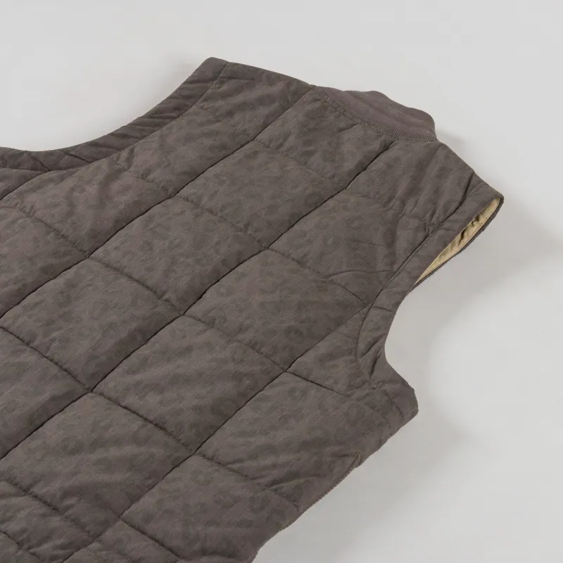Universal Works Carlton Gilet Sand Leopard Recycled Polytech-5
