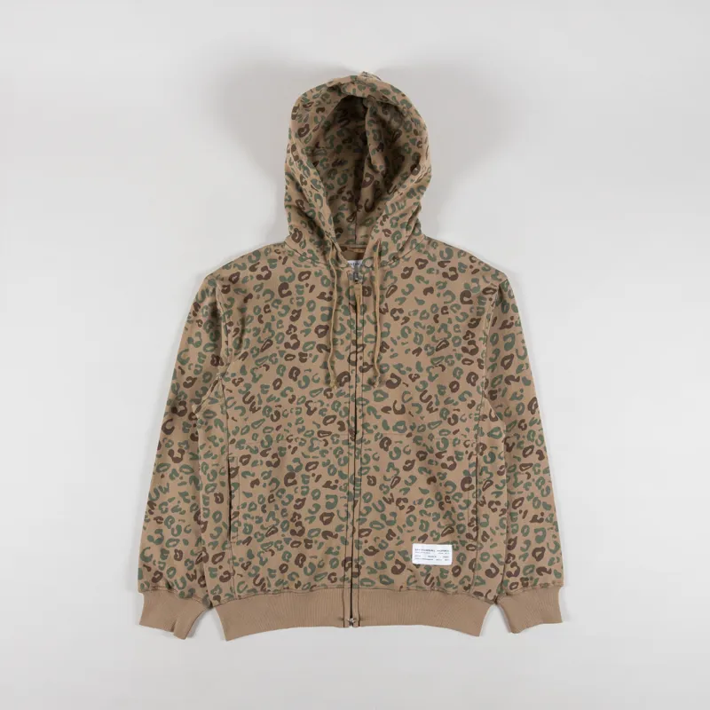 Universal Works New York Hoodie Sand Leopard Brush Back