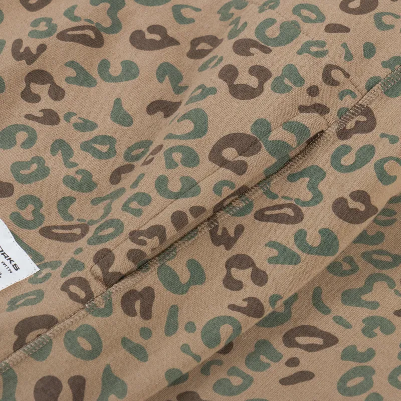 Universal Works New York Hoodie Sand Leopard Brush Back-8