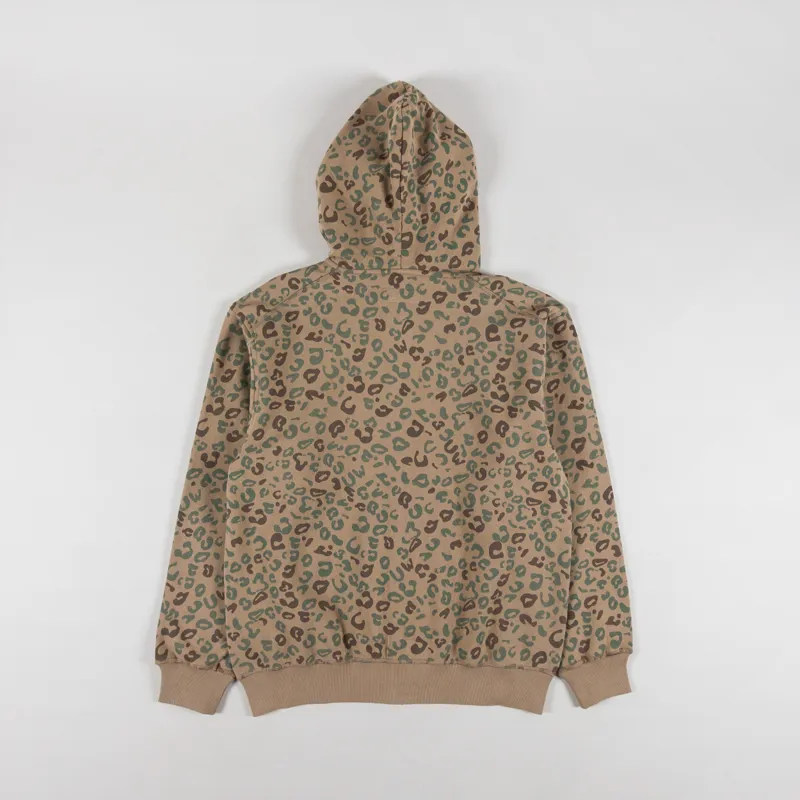 Universal Works New York Hoodie Sand Leopard Brush Back-2