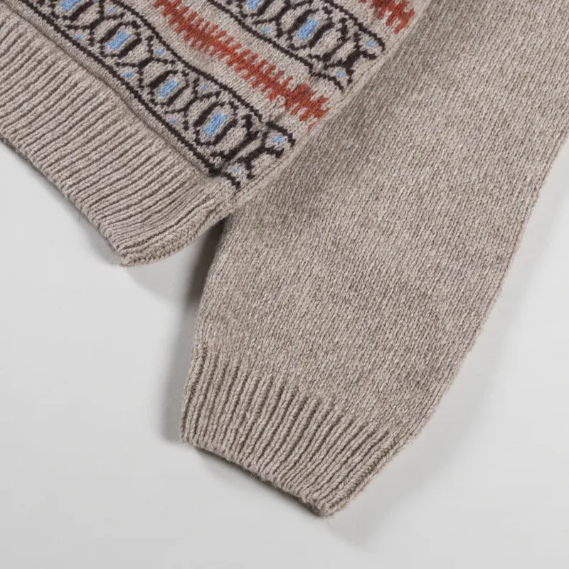 Universal Works Langdale Cardigan Oatmeal Eco Wool-7