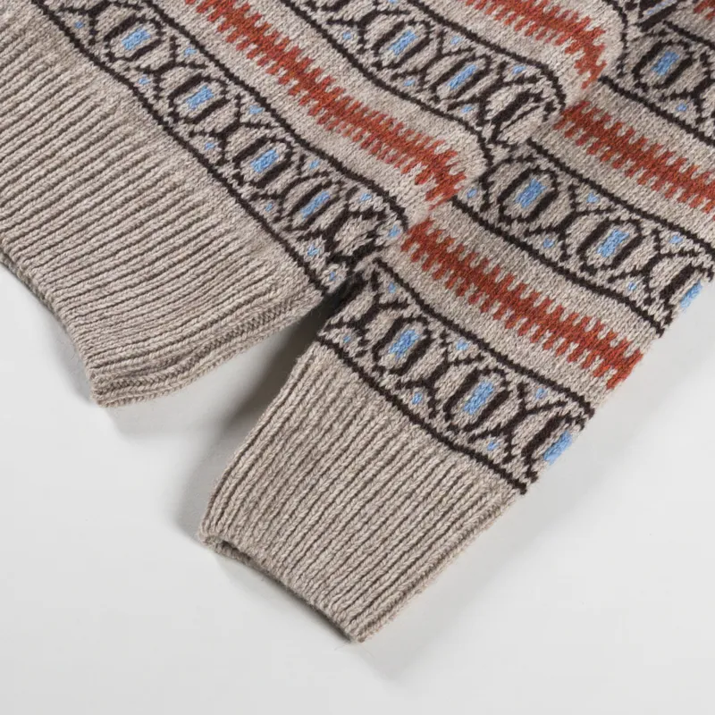 Universal Works Loose Pocket Crew Oatmeal Eco Wool-7