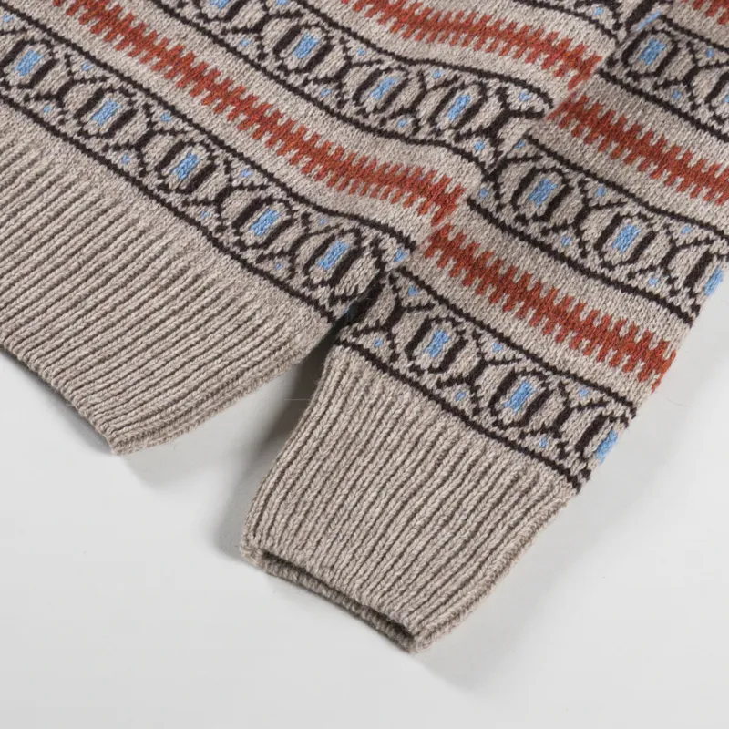 Universal Works Loose Pocket Crew Oatmeal Eco Wool-6