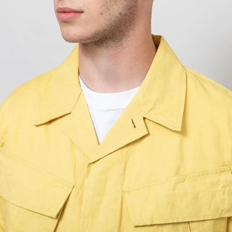 Universal Works Jungle Jacket Lemon Linen Slub Weave-5