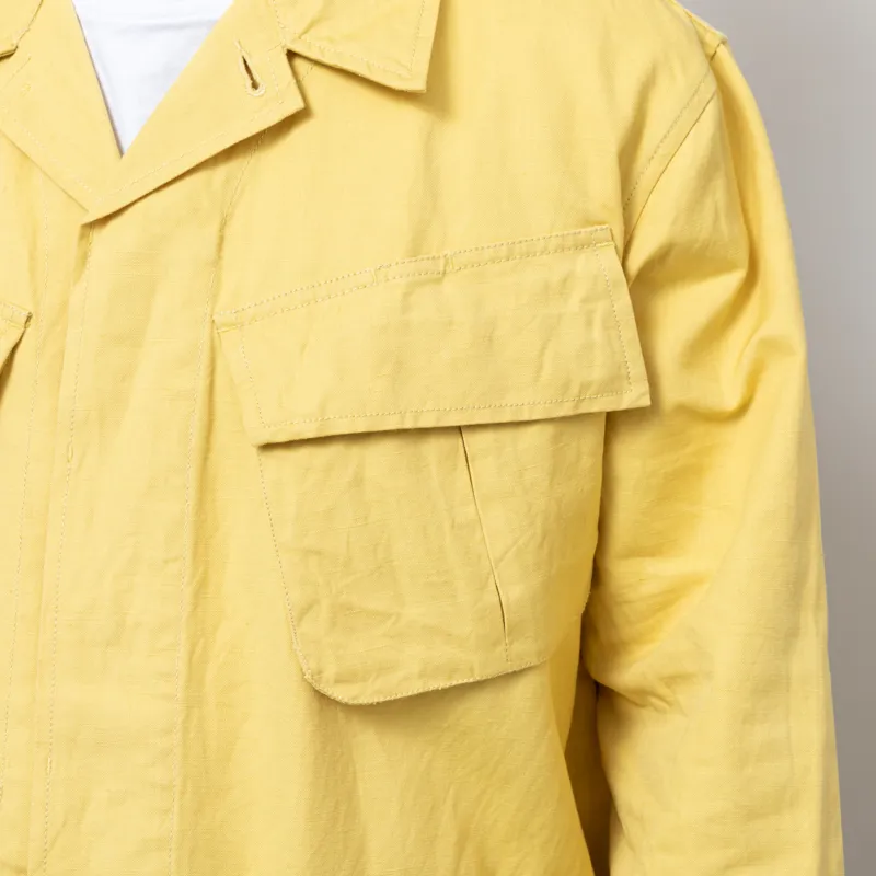 Universal Works Jungle Jacket Lemon Linen Slub Weave-6