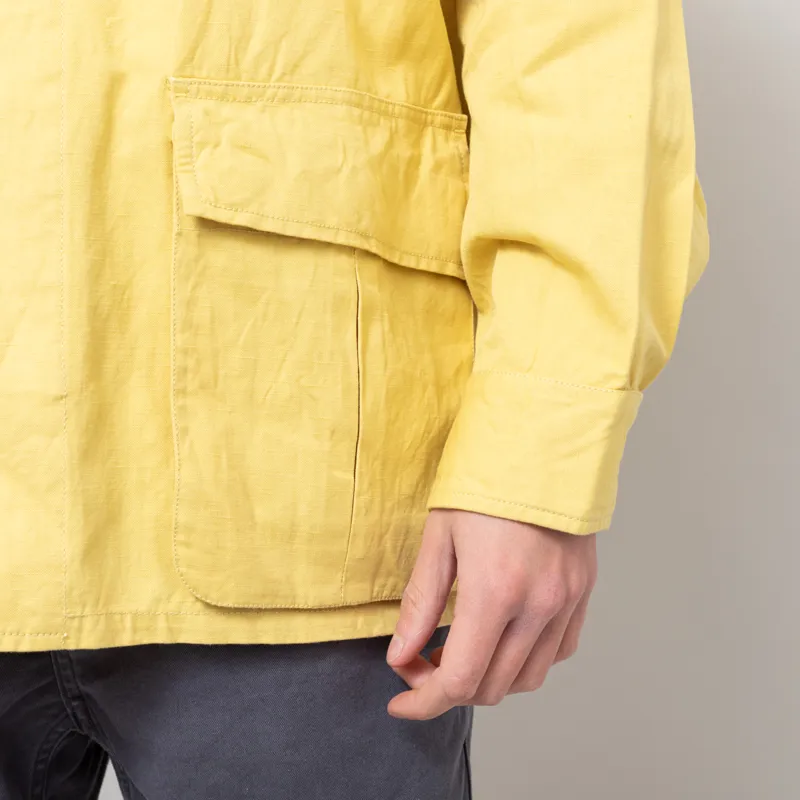 Universal Works Jungle Jacket Lemon Linen Slub Weave-7