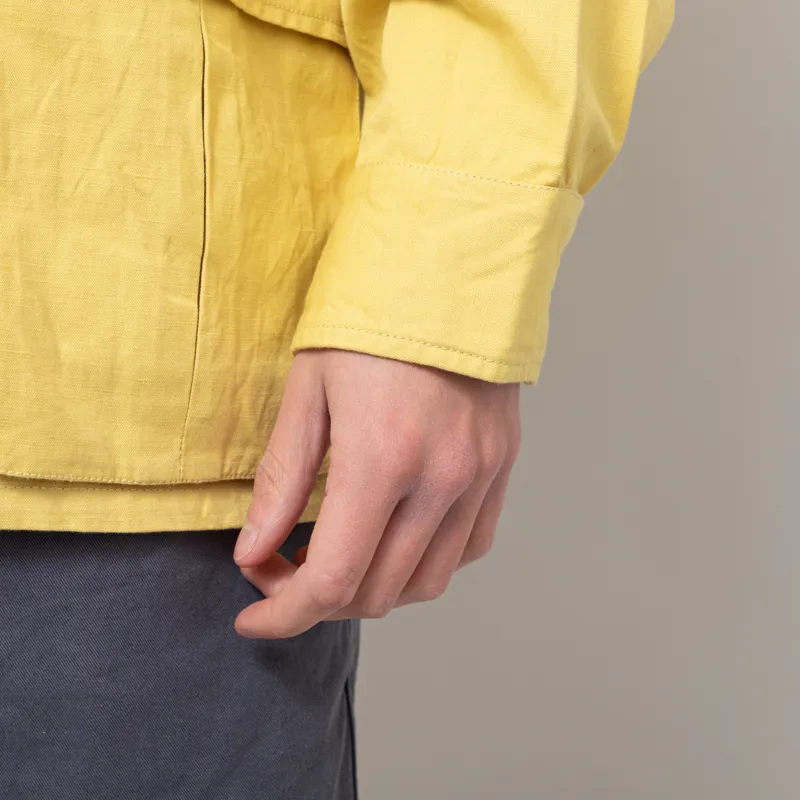 Universal Works Jungle Jacket Lemon Linen Slub Weave-8