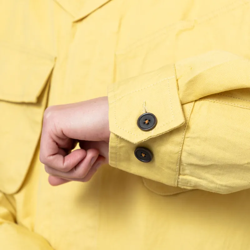 Universal Works Jungle Jacket Lemon Linen Slub Weave-9