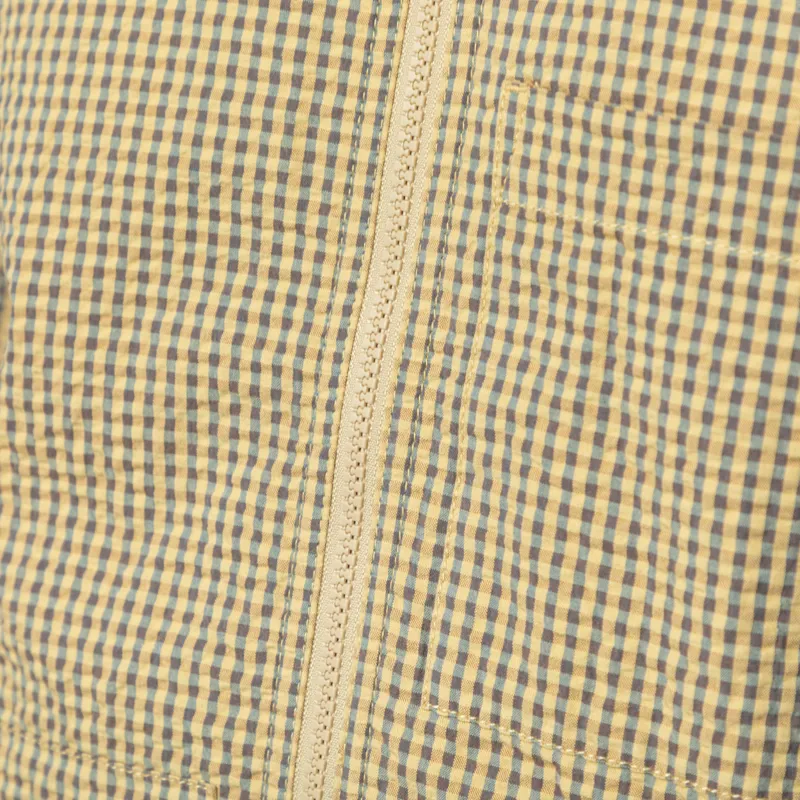Universal Works Zip Uniform Jacket Yellow Japanese Seersucker-7