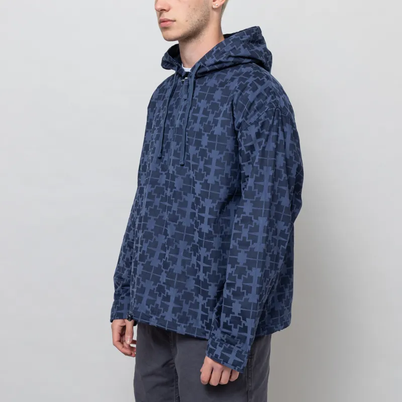 Universal Works Liam Jacket Navy Milta Print Cord-1