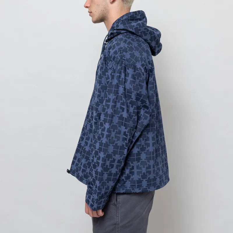 Universal Works Liam Jacket Navy Milta Print Cord-2