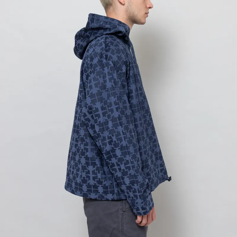 Universal Works Liam Jacket Navy Milta Print Cord-4