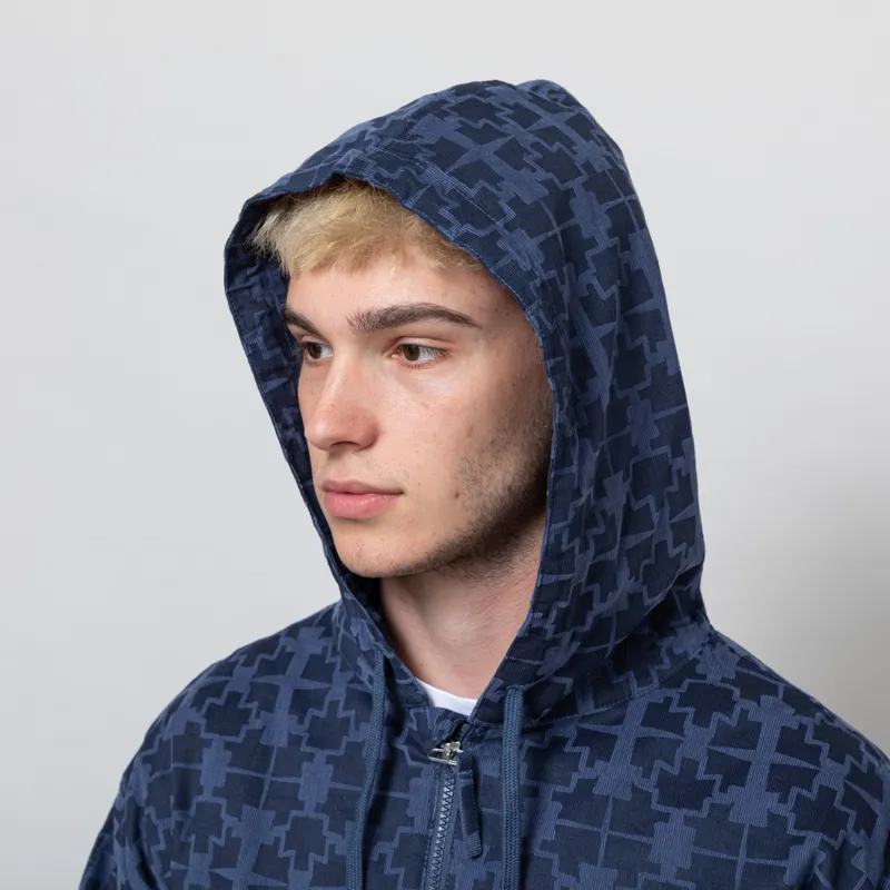 Universal Works Liam Jacket Navy Milta Print Cord-5