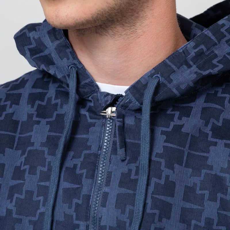 Universal Works Liam Jacket Navy Milta Print Cord-6