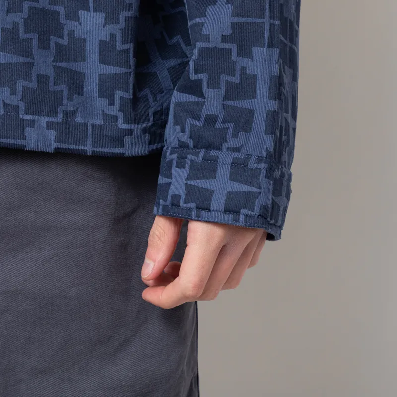 Universal Works Liam Jacket Navy Milta Print Cord-8