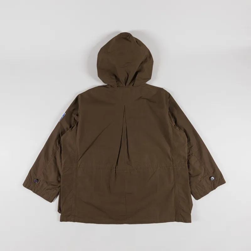 Universal Works Boston Parka Brown British Wax Cotton-2