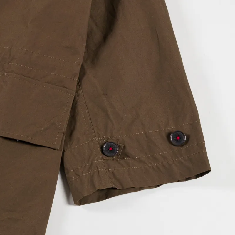 Universal Works Boston Parka Brown British Wax Cotton-9