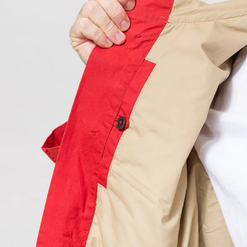 Universal Works Boston Parka Orange British Wax Cotton-12