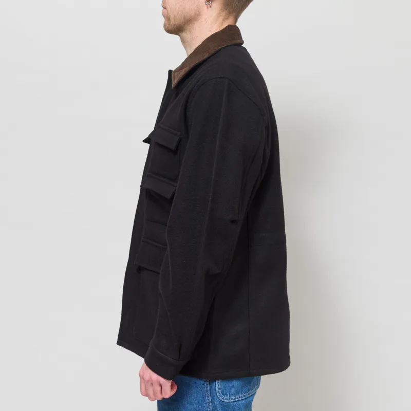 Universal Works Military Fatigue Jacket Black Mowbray-3