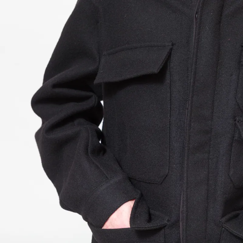 Universal Works Military Fatigue Jacket Black Mowbray-9