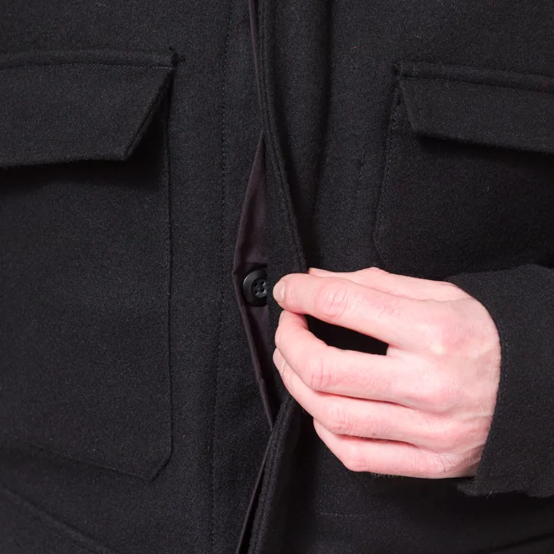 Universal Works Military Fatigue Jacket Black Mowbray-8