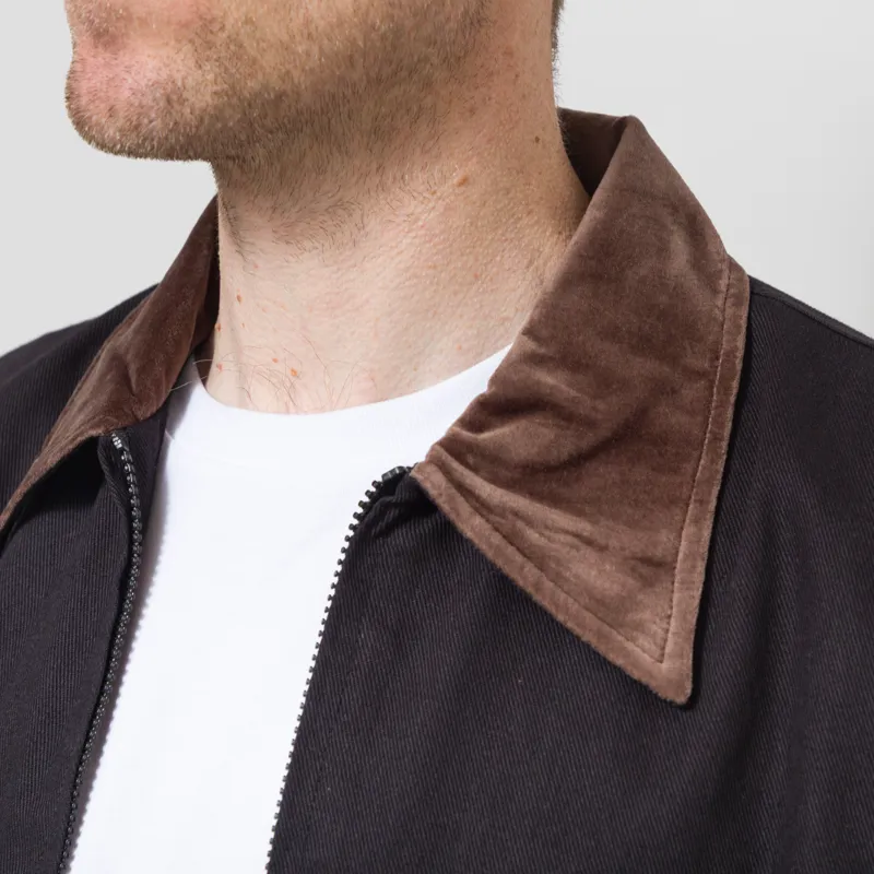 Universal Works Rose Bowl Jacket Black Works Twill-6