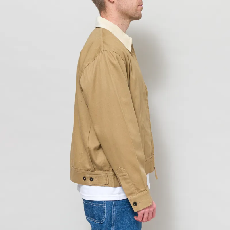 Universal Works Rose Bowl Jacket Khaki Works Twill-4