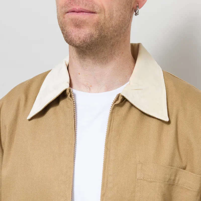 Universal Works Rose Bowl Jacket Khaki Works Twill-5