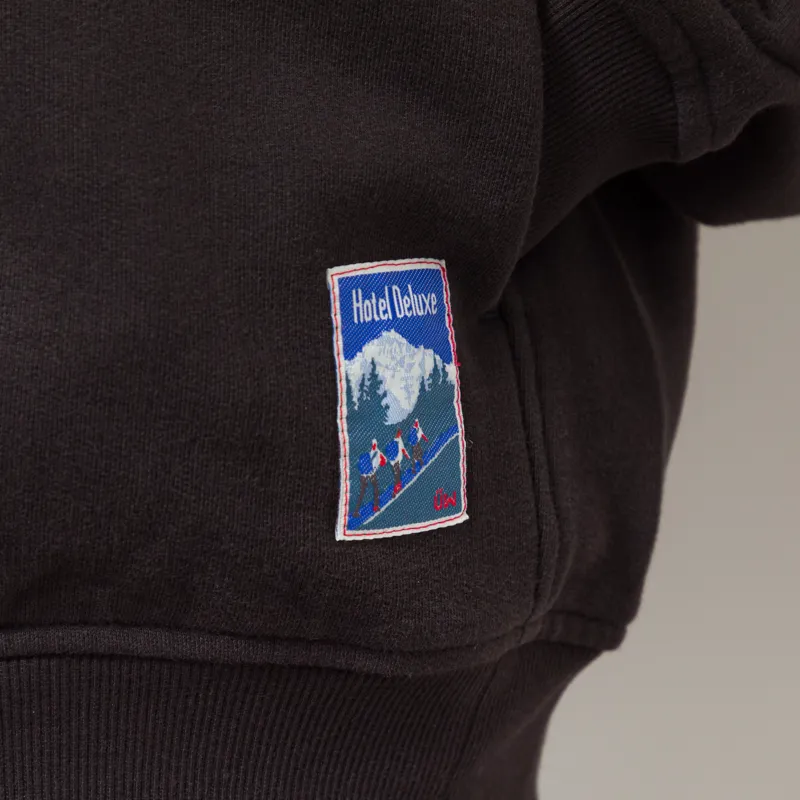 Universal Works Tyler Sweat Jacket Black Brush Back-10