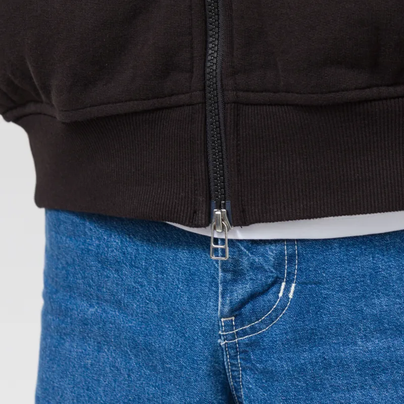 Universal Works Tyler Sweat Jacket Black Brush Back-13