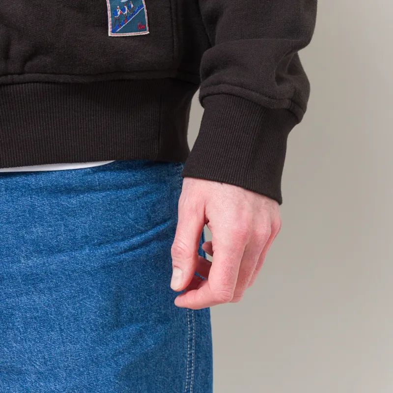 Universal Works Tyler Sweat Jacket Black Brush Back-9