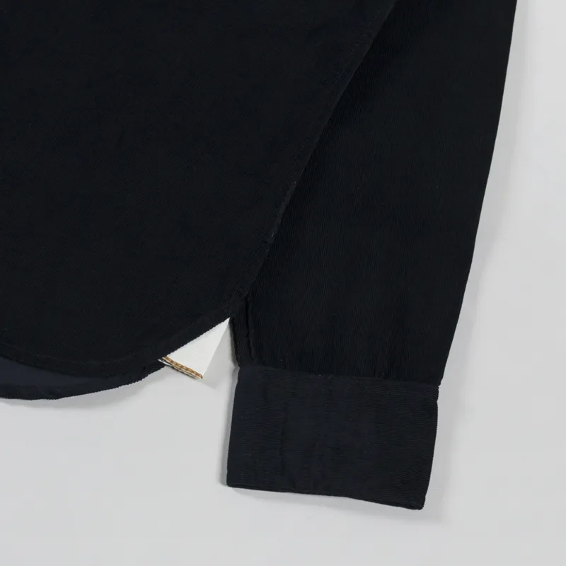 Universal Works Daybrook Shirt Black Organic Fine Cord-7