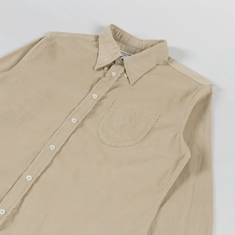 Universal Works Daybrook Shirt Sand Organic Fine Cord-2
