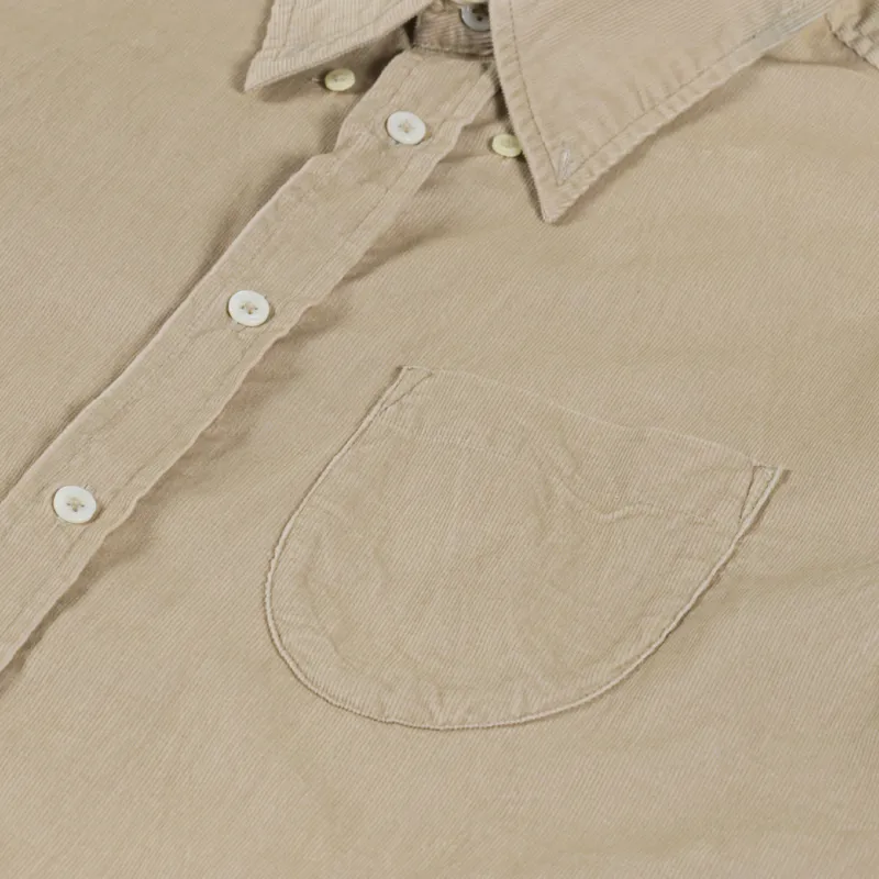 Universal Works Daybrook Shirt Sand Organic Fine Cord-5