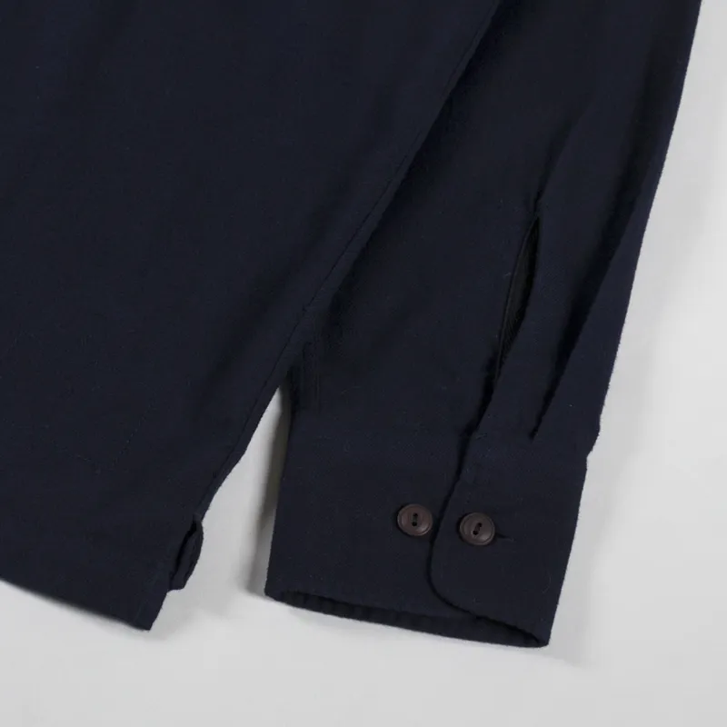 Universal Works CPO Shirt Dark Navy Sid Flannel-8