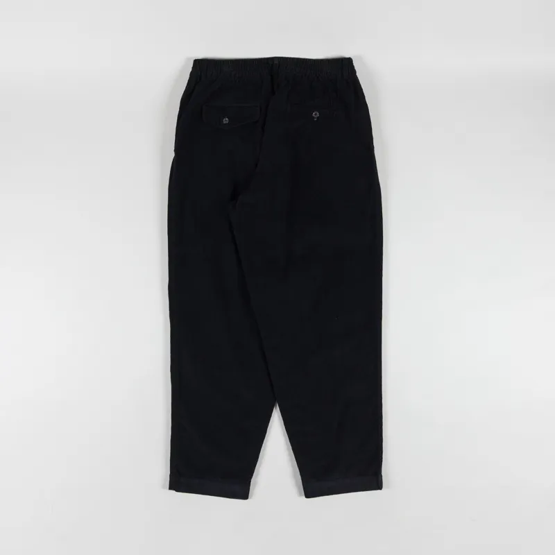 Universal Works Pleated Track Pants Black Cat Cord-1