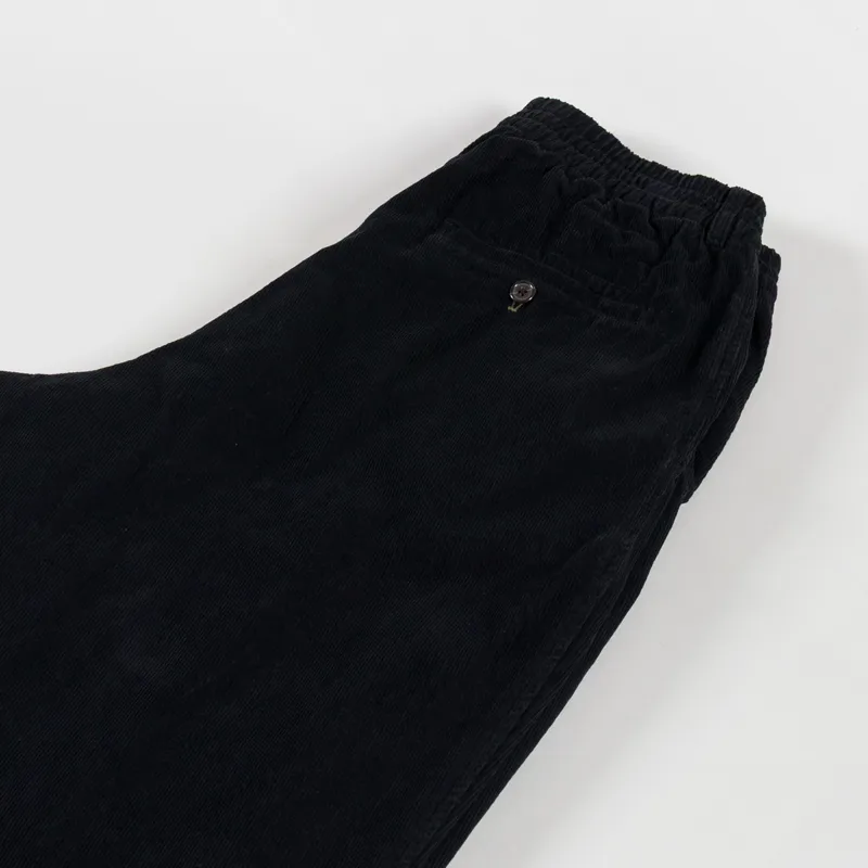 Universal Works Pleated Track Pants Black Cat Cord-3
